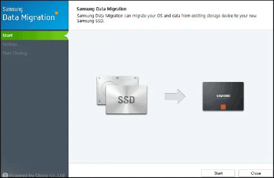 Перенос Windows на SSD в Samsung Data Migration