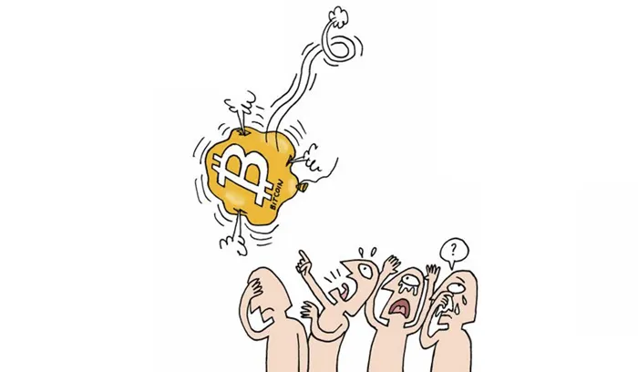 иллюстрация биткойн-пузырь