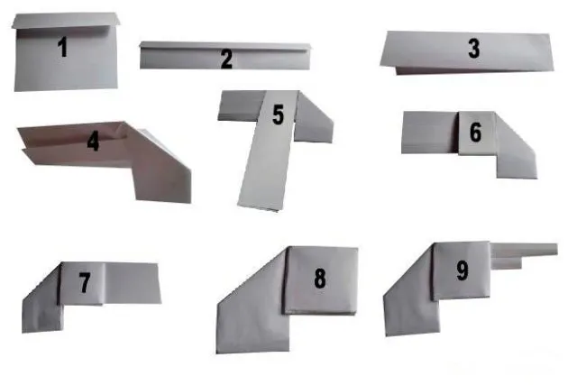 Схема пистолета оригами