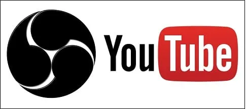 Логотипі OBS и Youtube