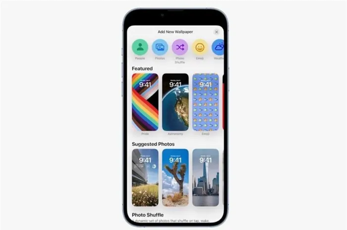 Готовые стили для экрана блокировки Айфона в iOS 16