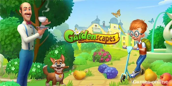 казуальная онлайн игра - Gardenscapes