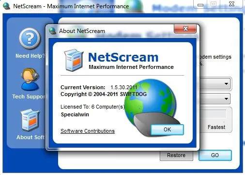 Популярное приложение NetScream