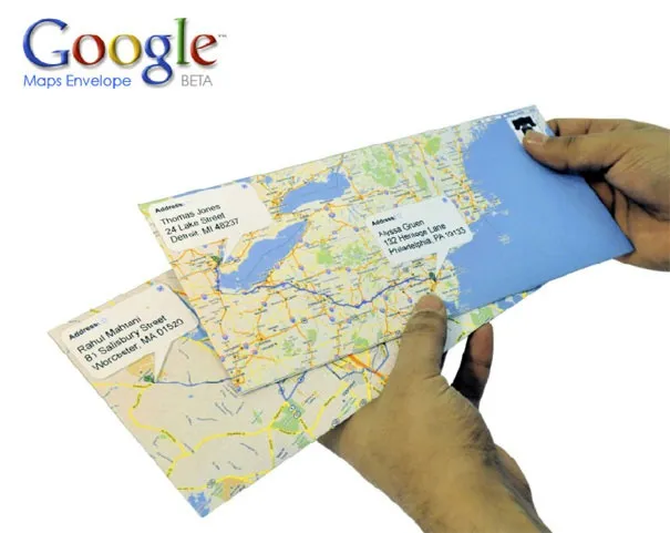 google maps на конверте