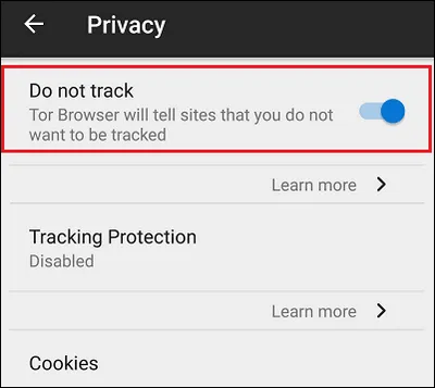 do not track